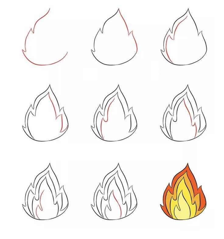 Flame idea (10) Drawing Ideas