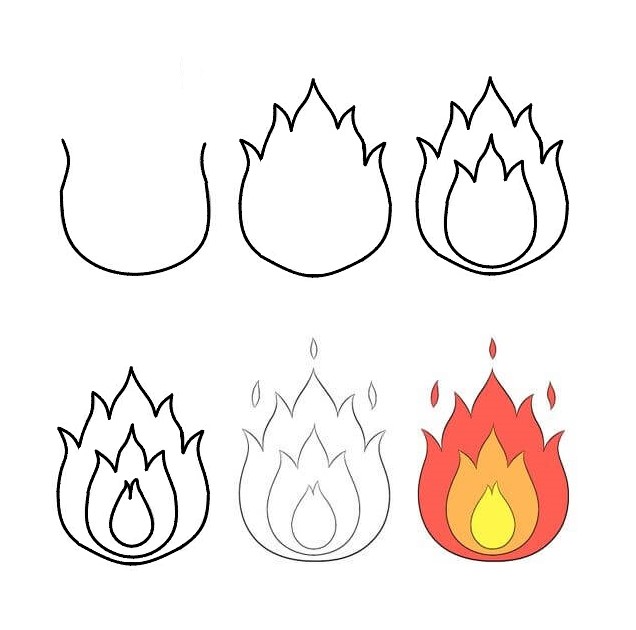 How to draw Flame idea (12)