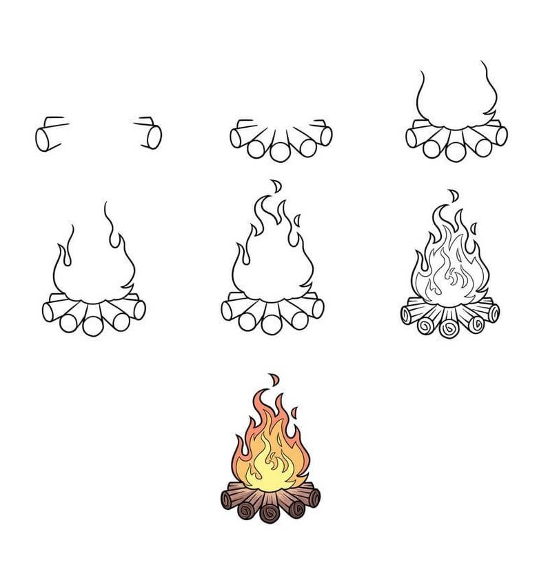 How to draw Flame idea (13)