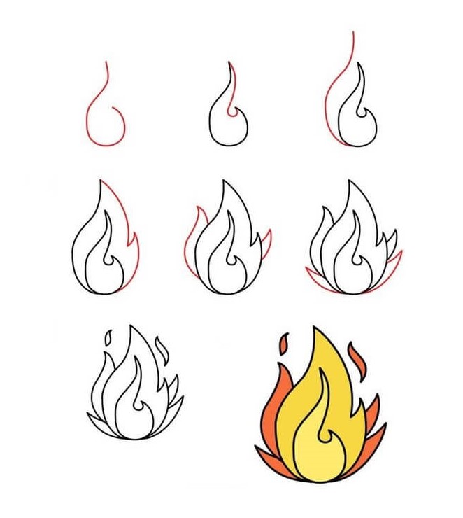 How to draw Flame idea (14)