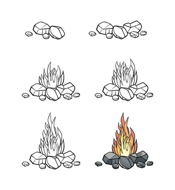 How to draw Flame idea (17)