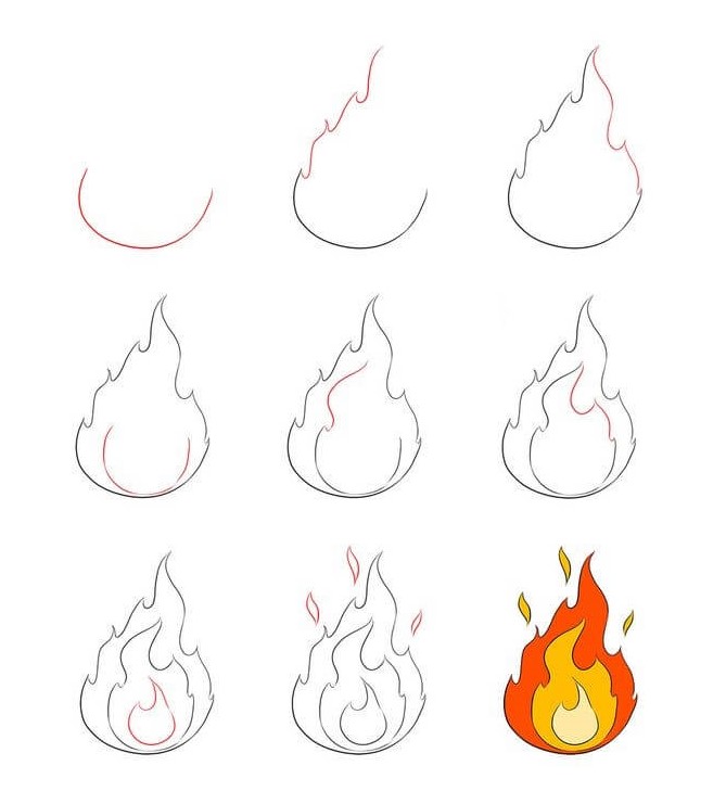 Flame idea (19) Drawing Ideas