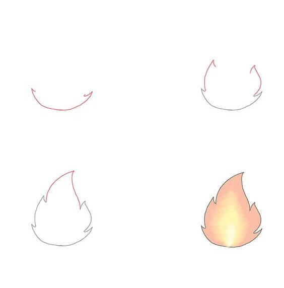 How to draw Flame idea (25)