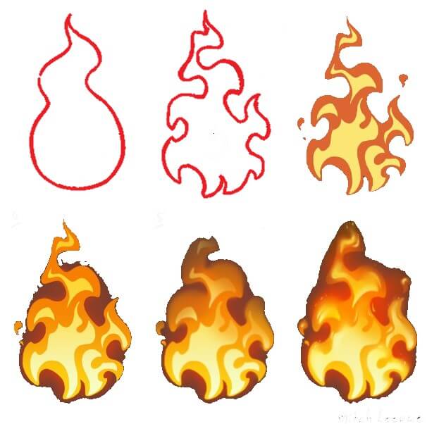 How to draw Flame idea (28)