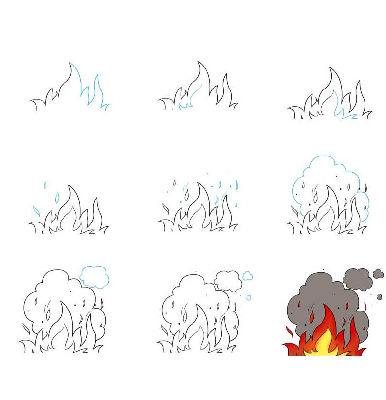 How to draw Flame idea (30)