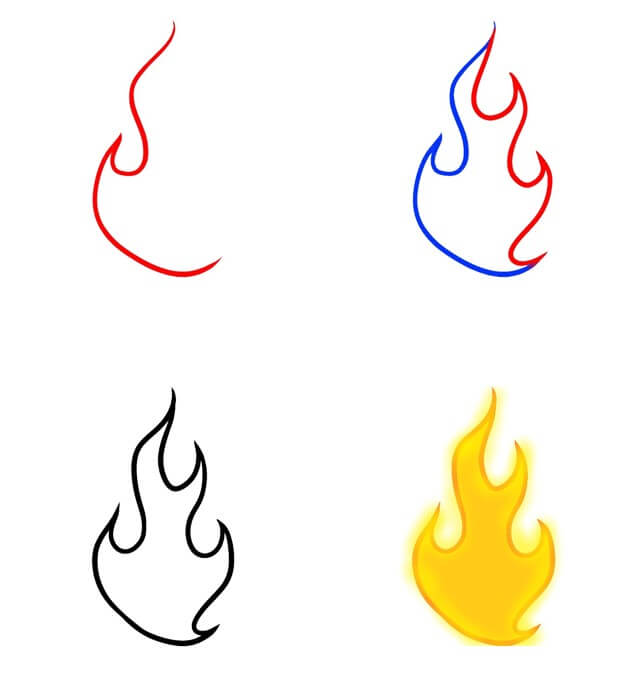 Flame idea (32) Drawing Ideas