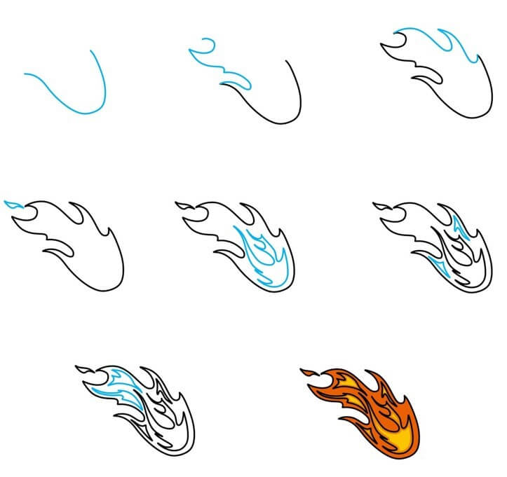 How to draw Flame idea (33)