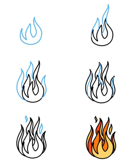 How to draw Flame idea (35)