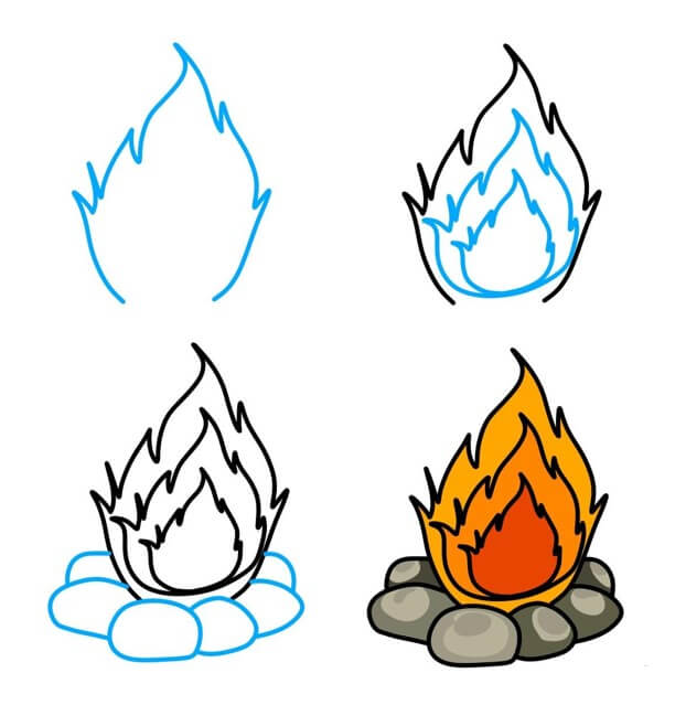 Flame idea (36) Drawing Ideas