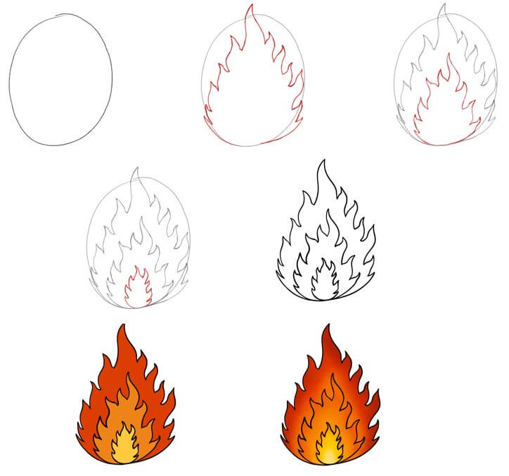 How to draw Flame idea (37)