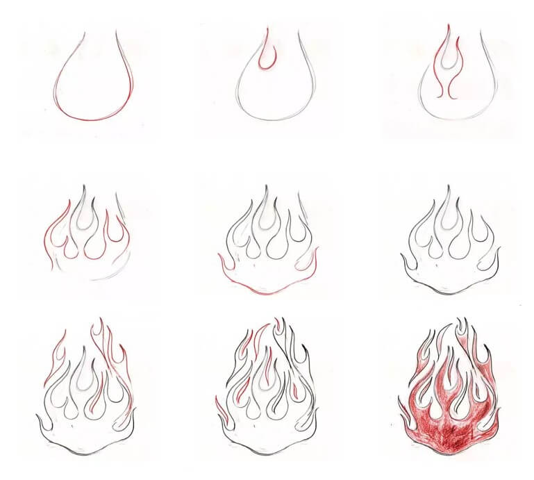 Flame idea (38) Drawing Ideas