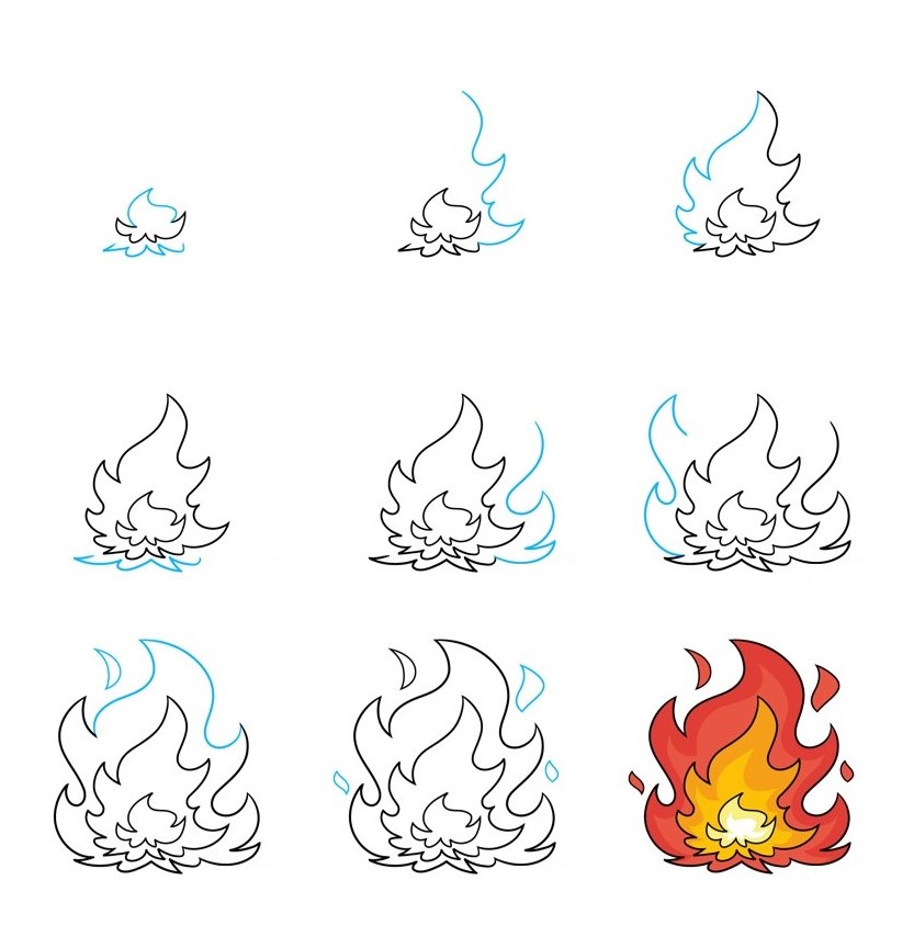 How to draw Flame idea (39)