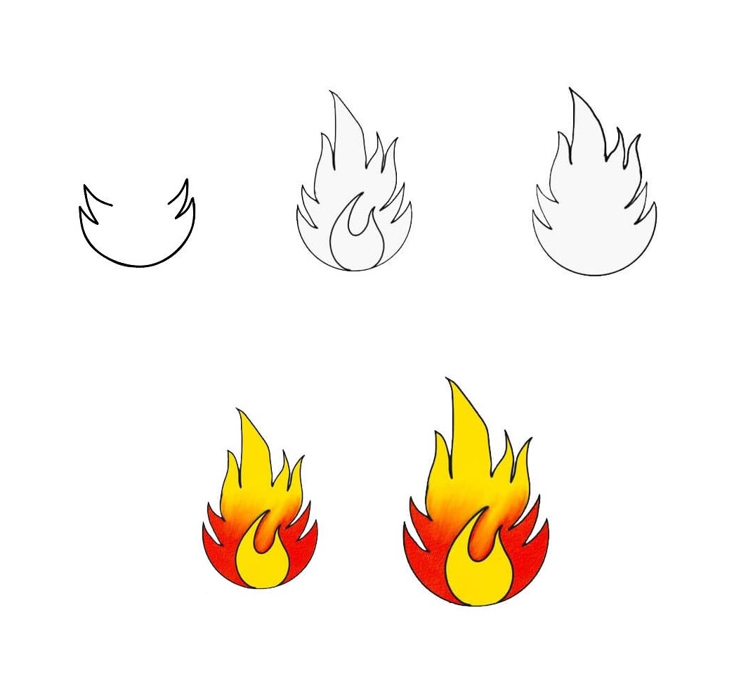 How to draw Flame idea (40)