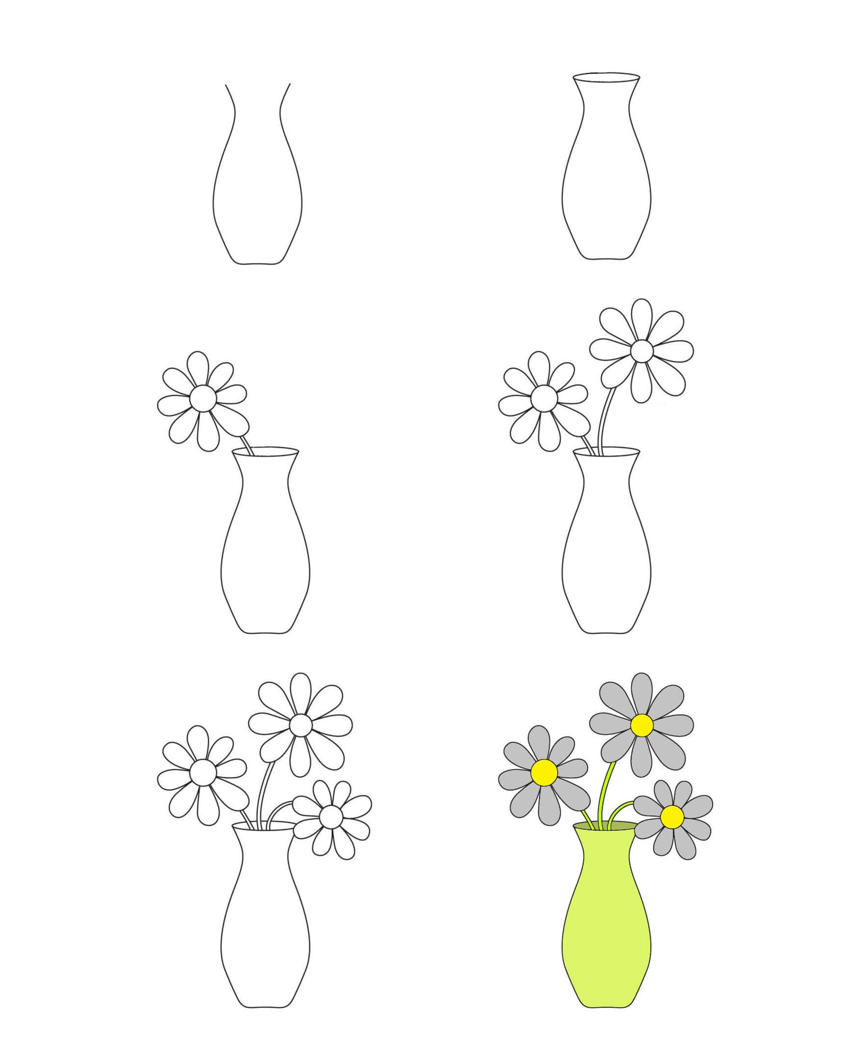 How to draw Flower vase idea (10)