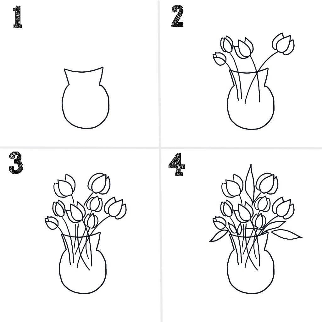 How to draw Flower vase idea (25)