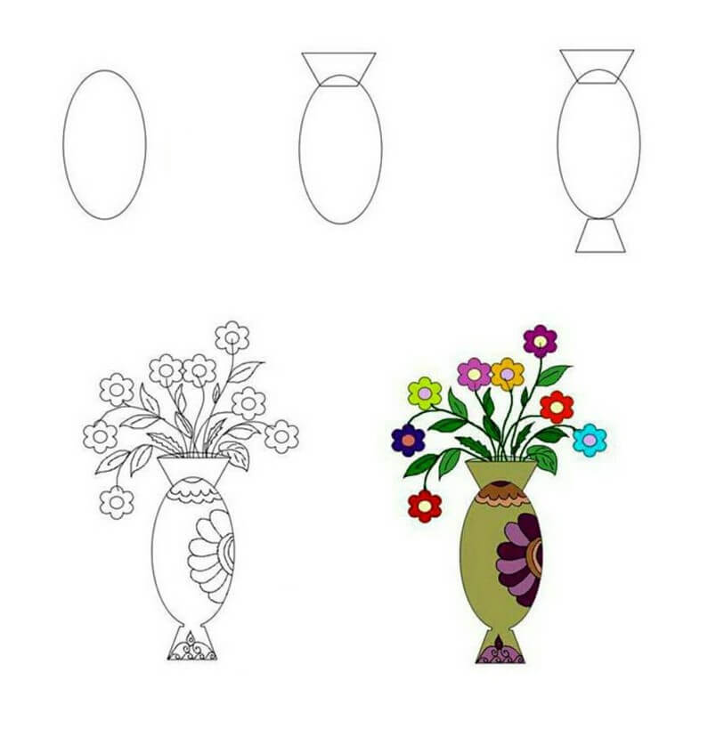 Flower vase idea (3) Drawing Ideas