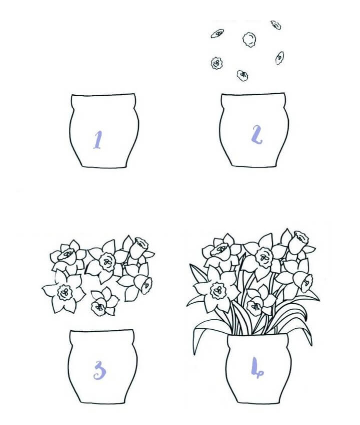 Flower vase idea (9) Drawing Ideas