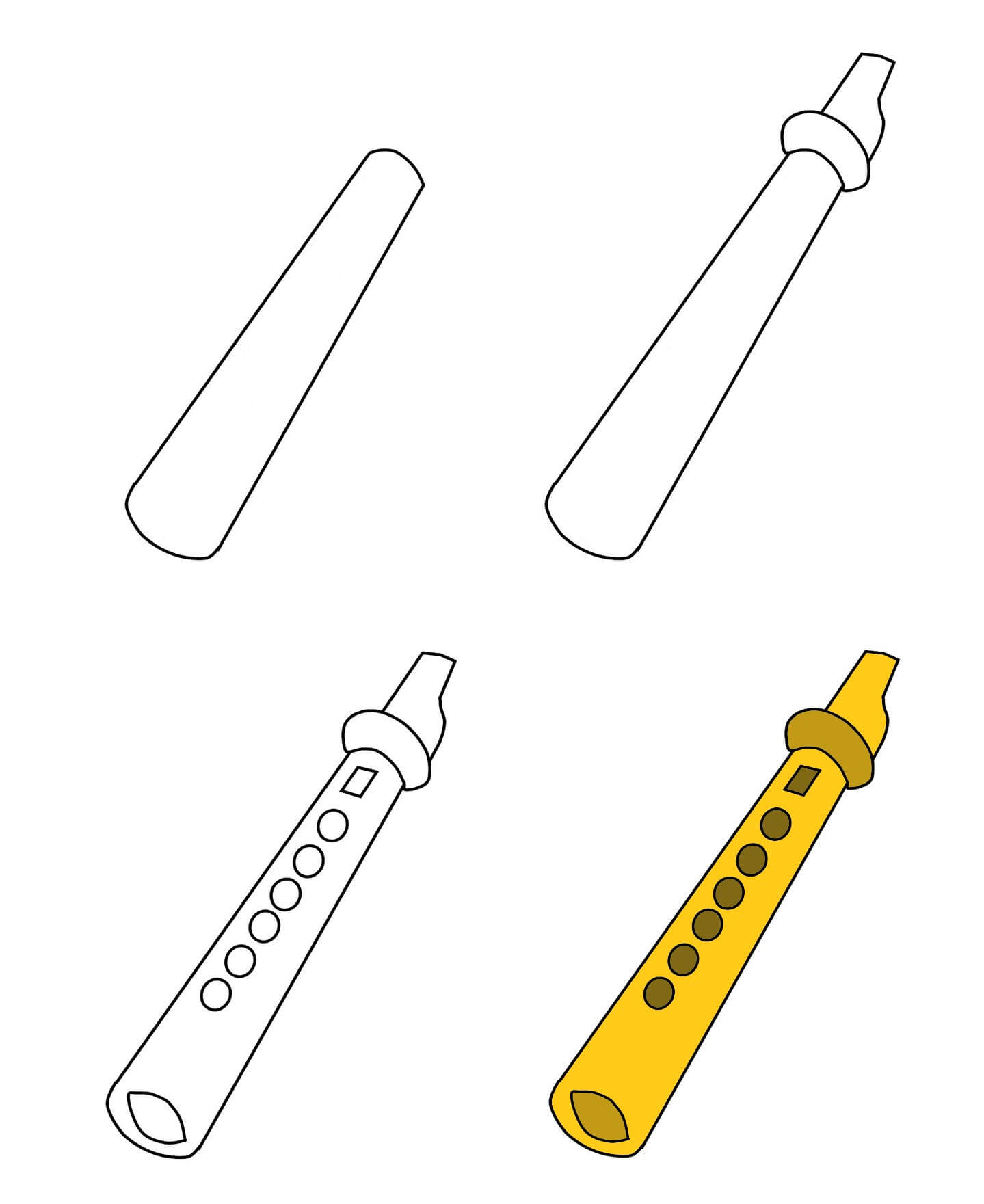 How to draw Flute idea (10)