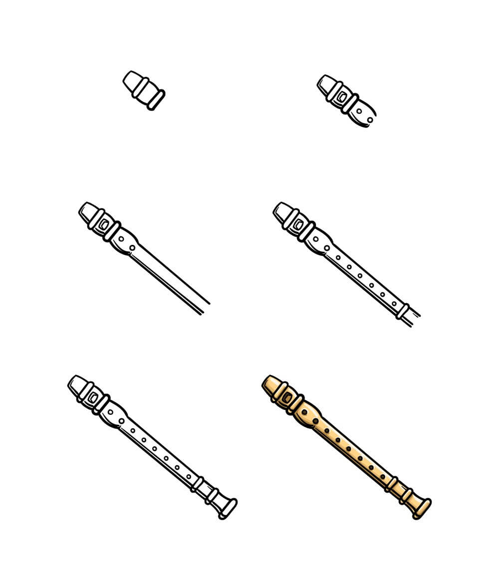 How to draw Flute idea (11)