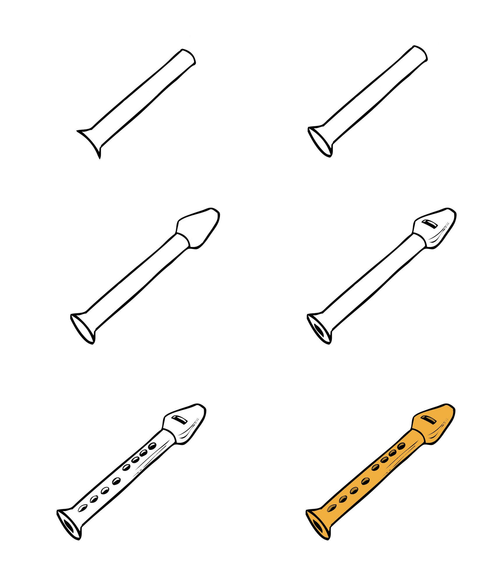 How to draw Flute idea (2)