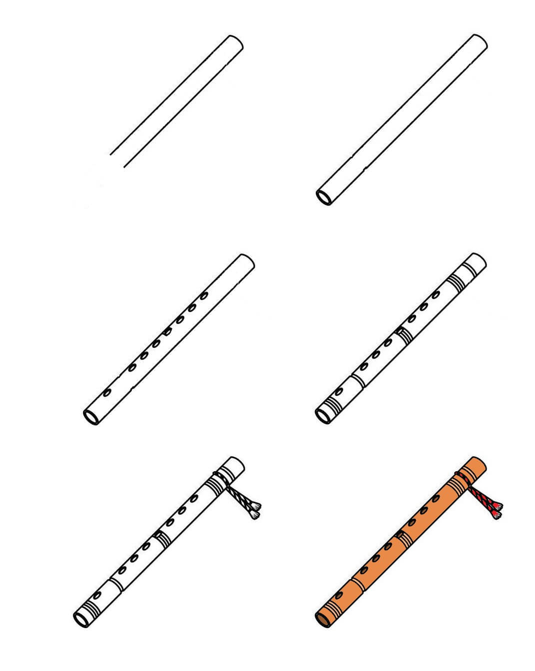 How to draw Flute idea (9)