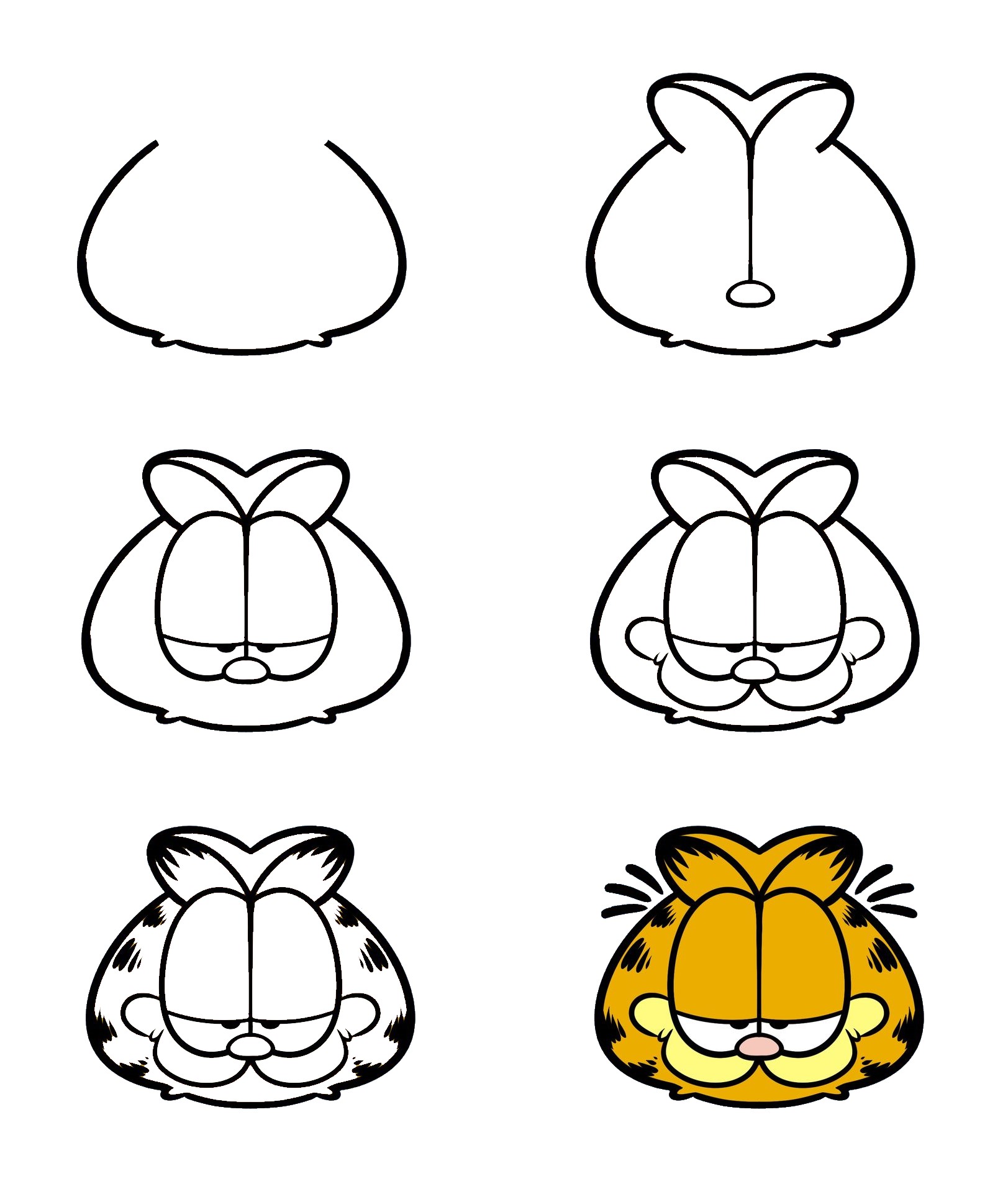 How to draw Garfield idea (1)