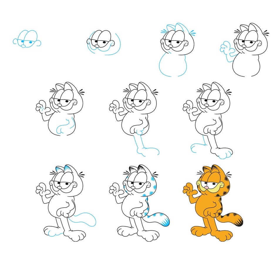 How to draw Garfield idea (13)