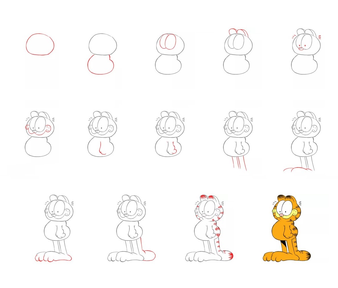 How to draw Garfield idea (16)