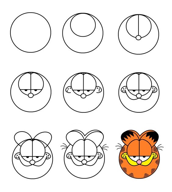 How to draw Garfield idea (9)