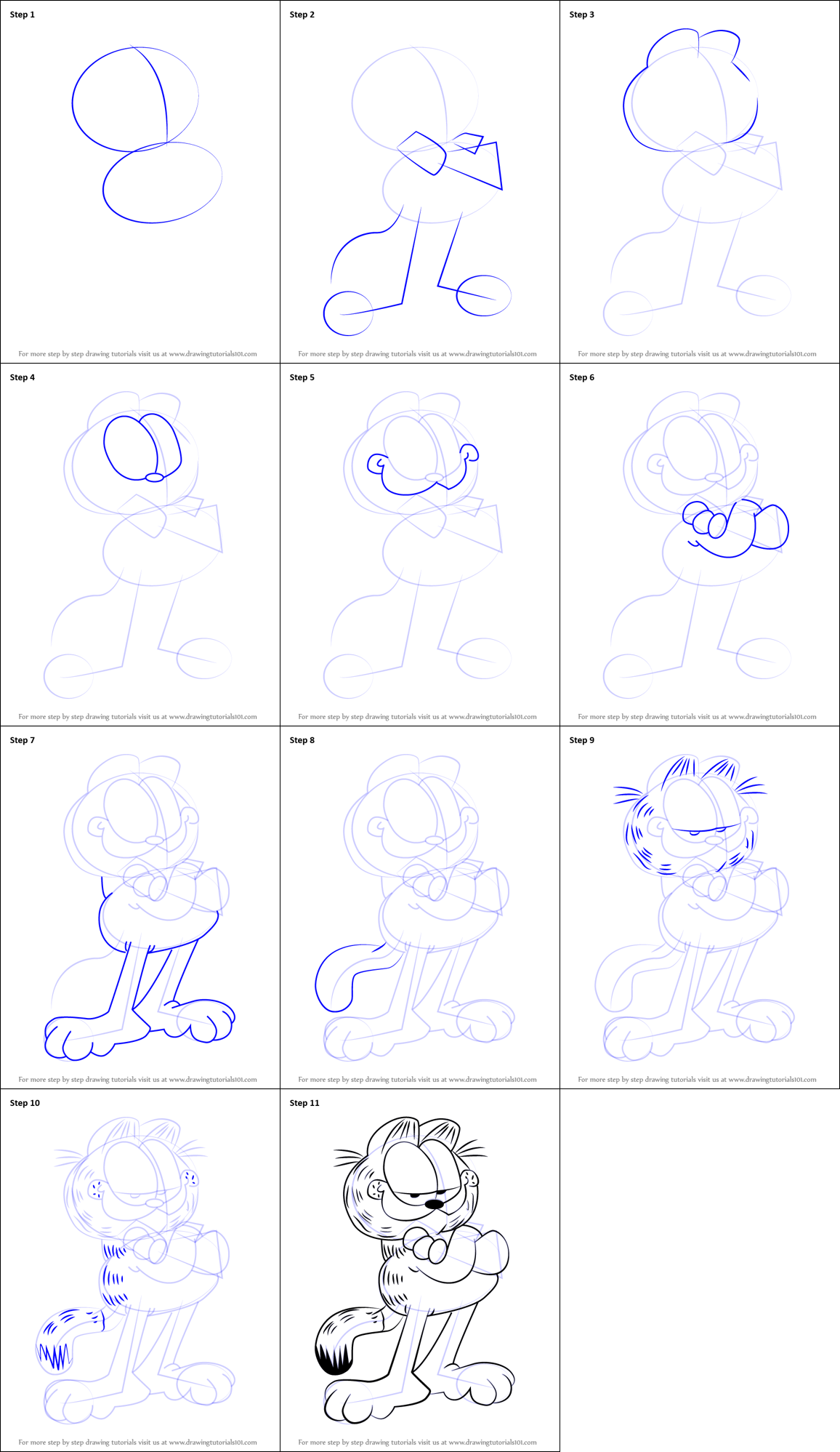 How to draw Garfield simple (3)