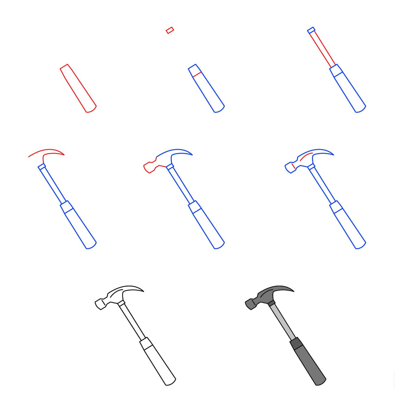 How to draw Hammer idea (11)