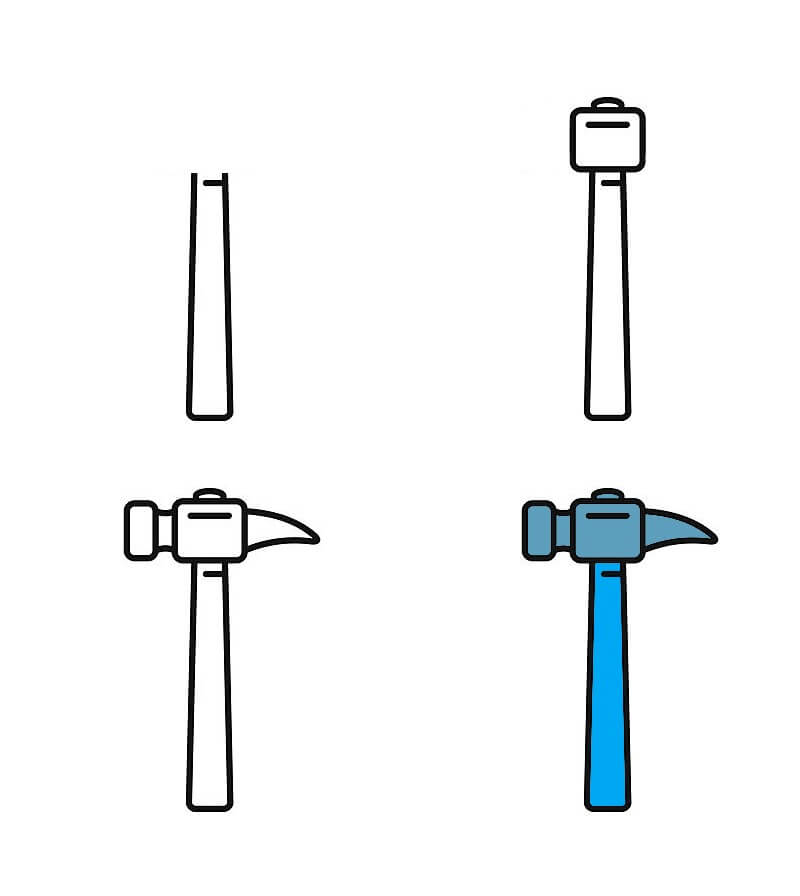 How to draw Hammer idea (13)