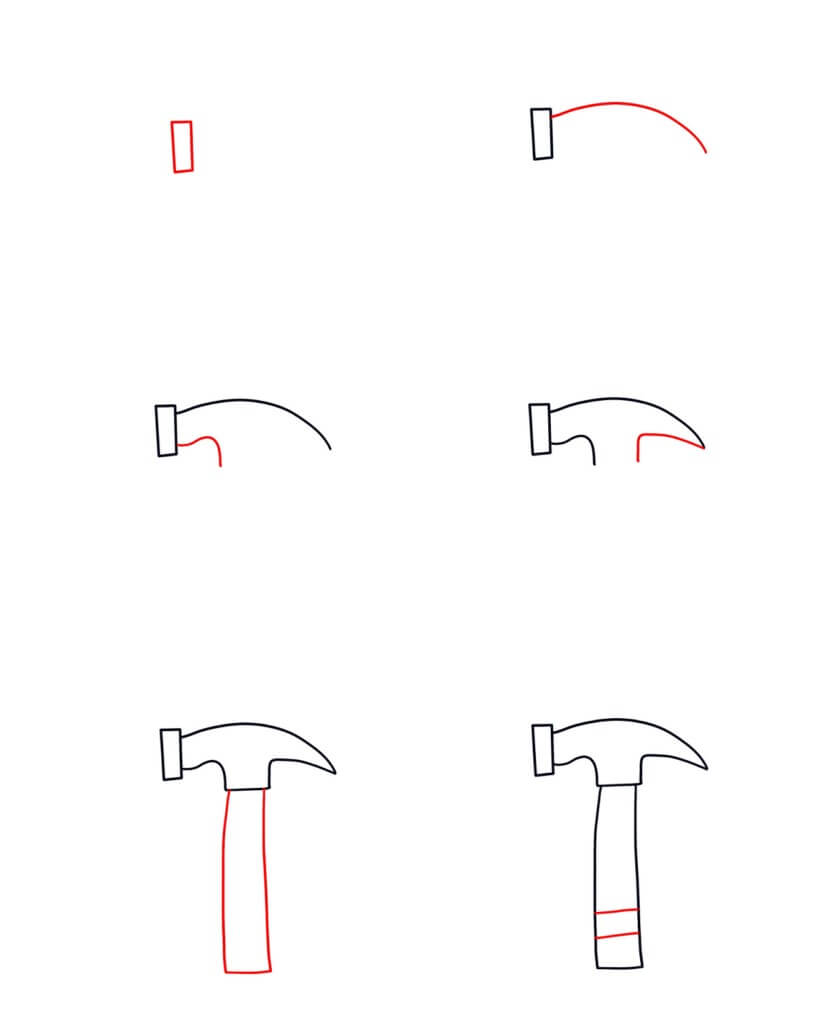 How to draw Hammer idea (5)