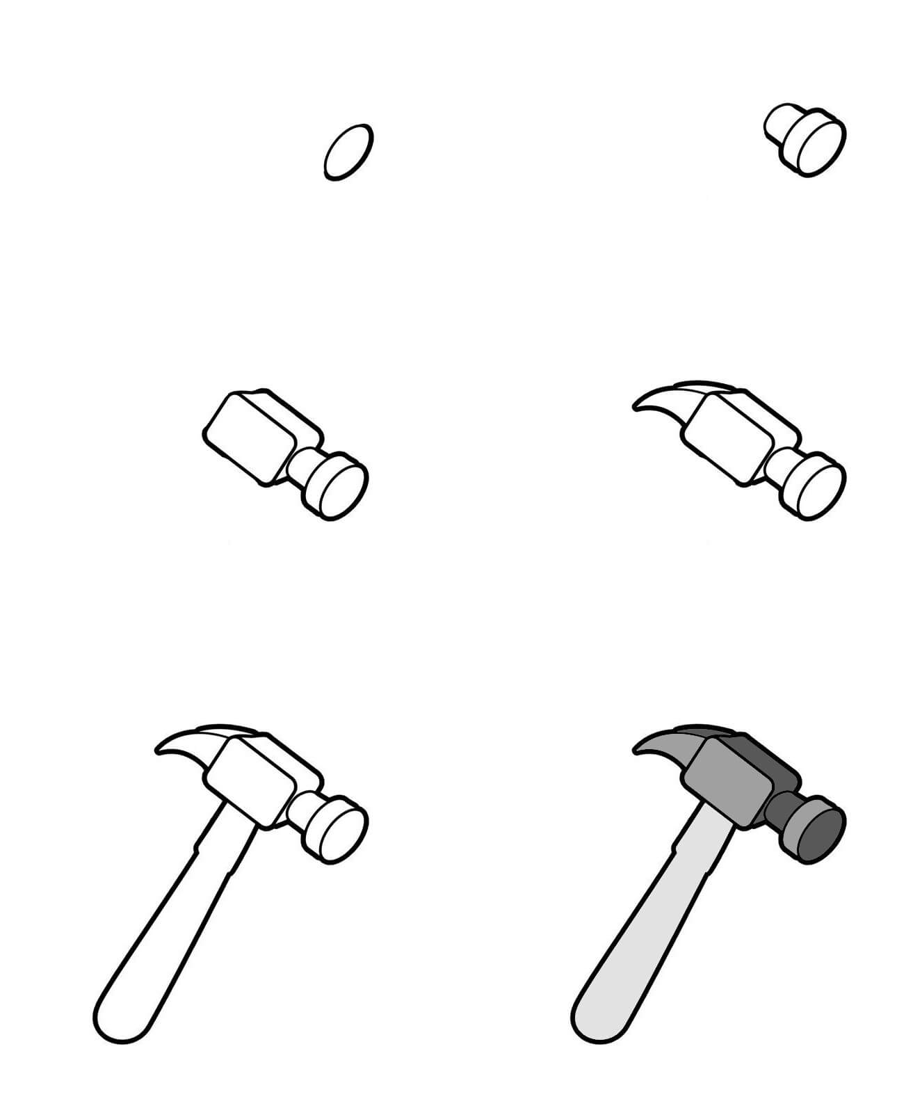 How to draw Hammer idea (7)