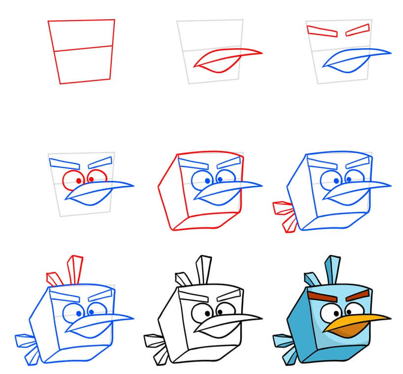 Ice Bird Drawing Ideas