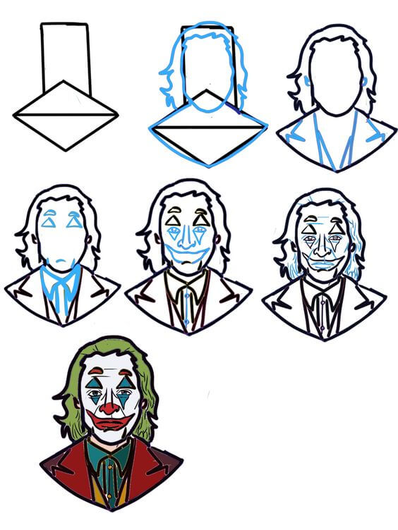 How to draw Joker idea (17)