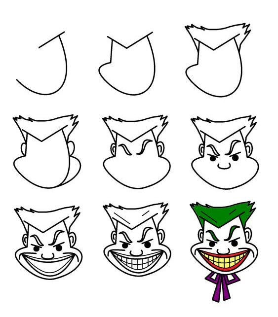 How to draw Joker idea (19)