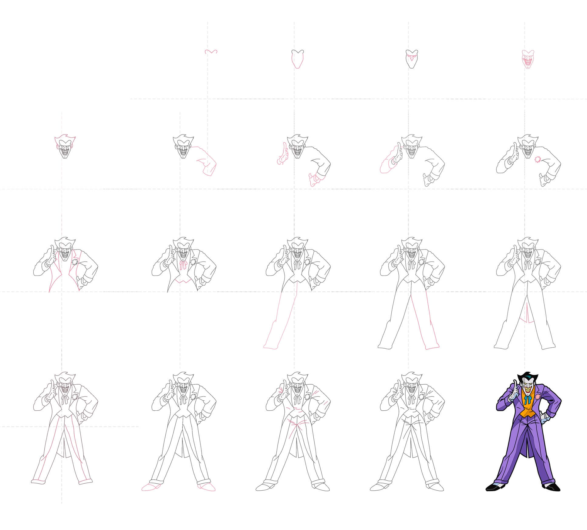 How to draw Joker idea (2)