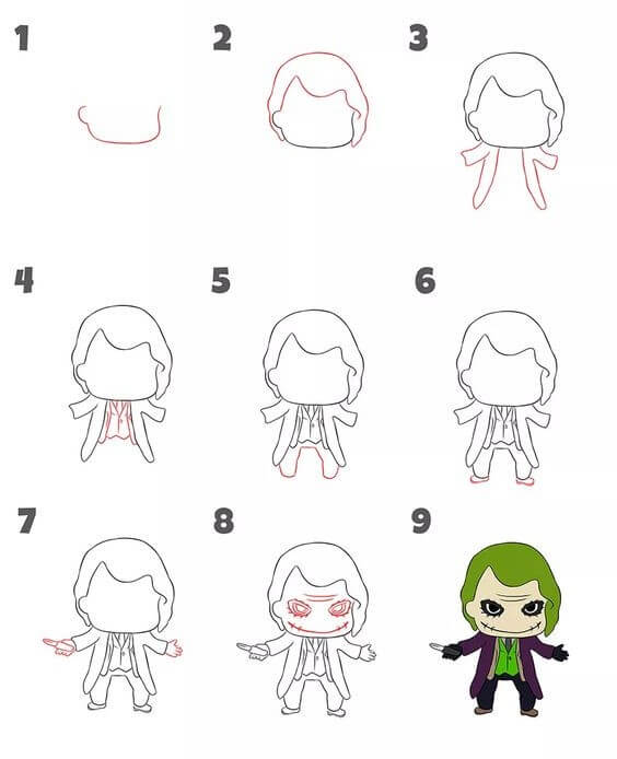 How to draw Joker idea (21)