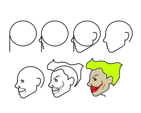 How to draw Joker idea (23)