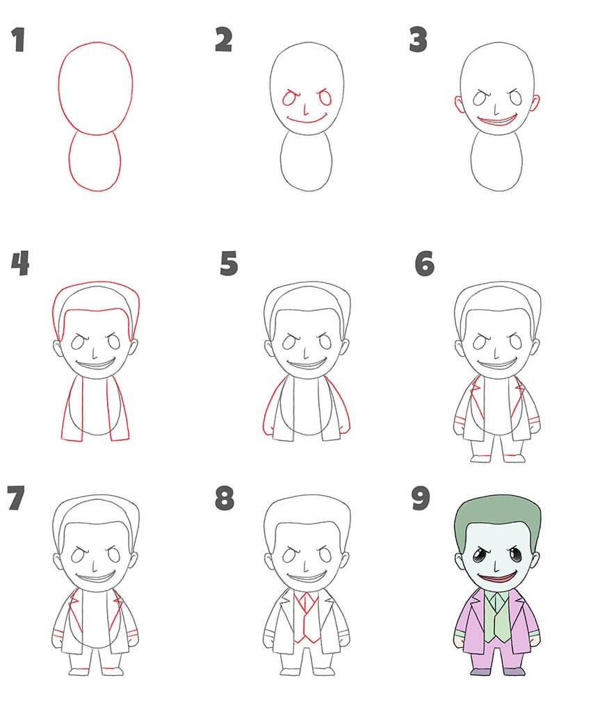 How to draw Joker idea (26)