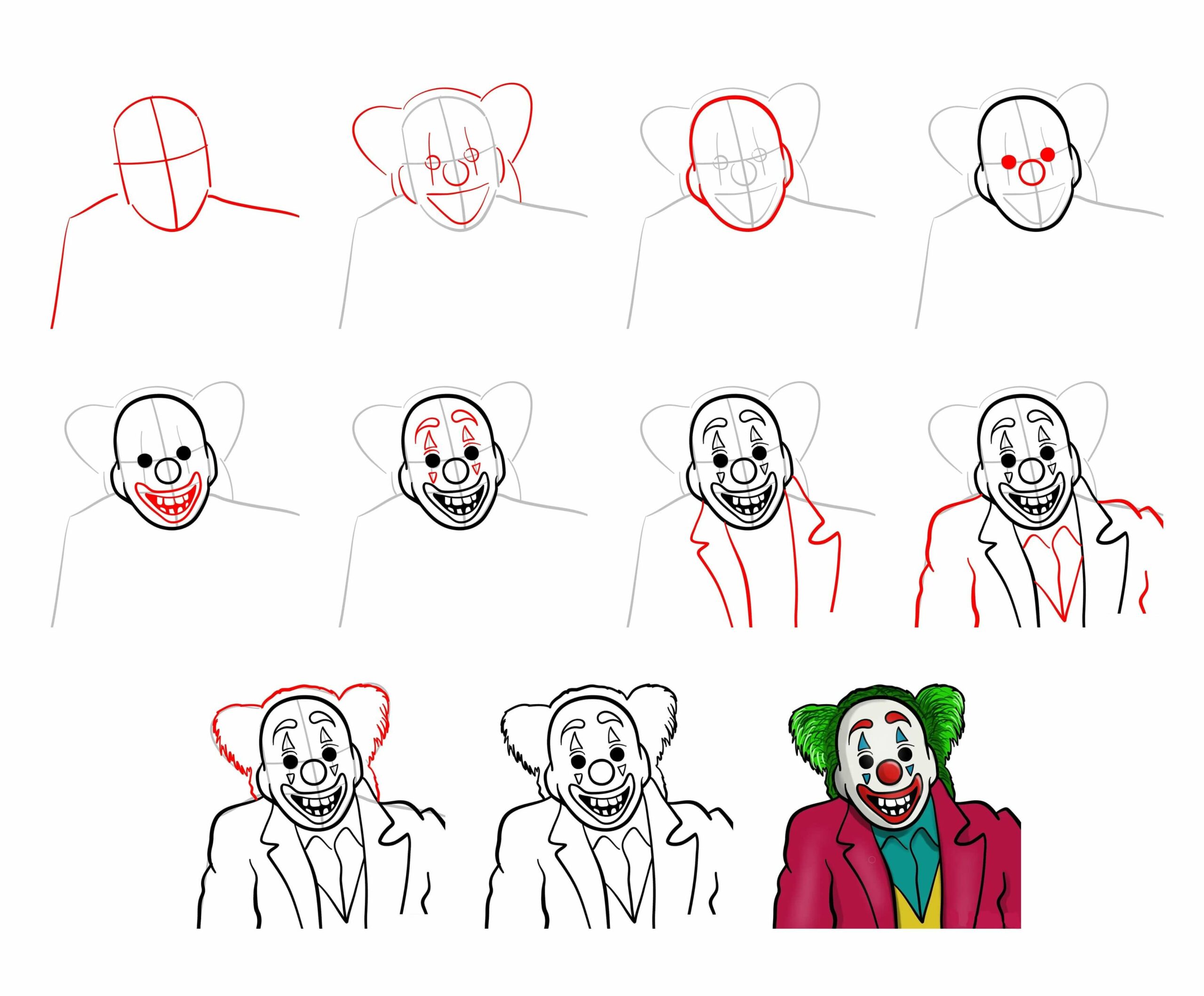 How to draw Joker idea (6)