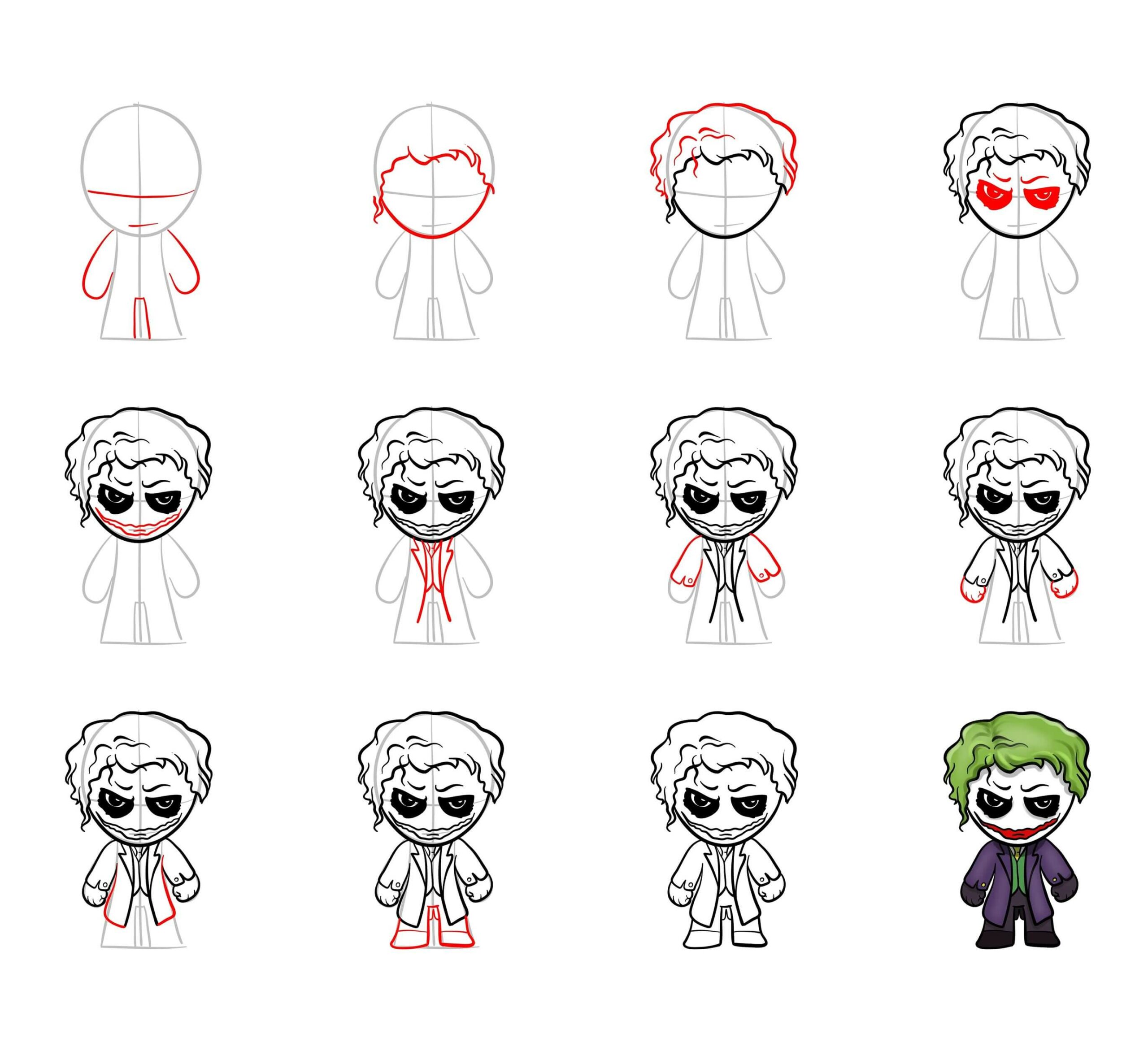 How to draw Joker idea (7)