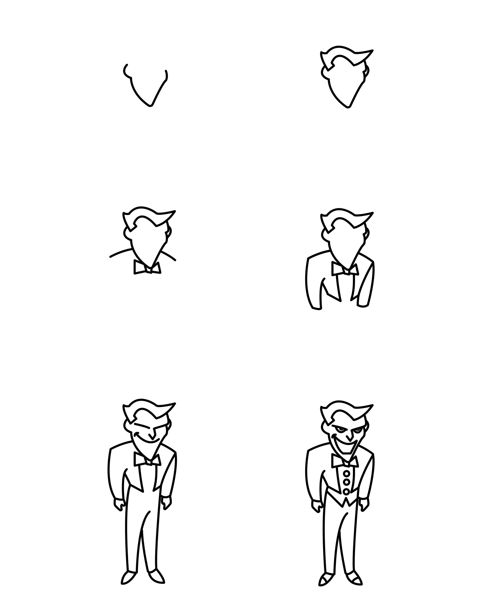 How to draw Joker simple