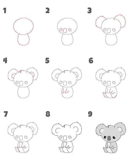 How to draw Koala idea (13)