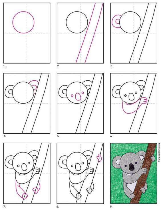 How to draw Koala idea (14)