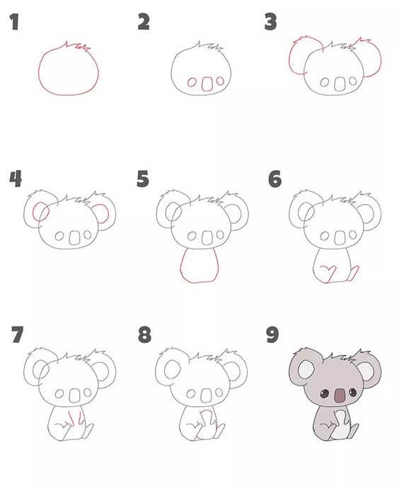 How to draw Koala idea (18)