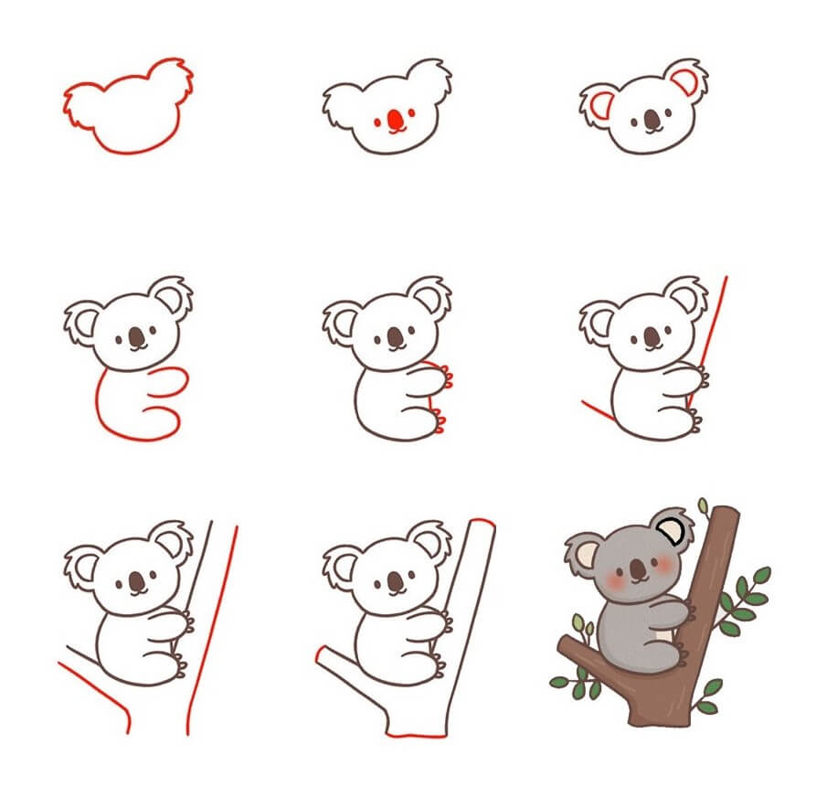 How to draw Koala idea (23)