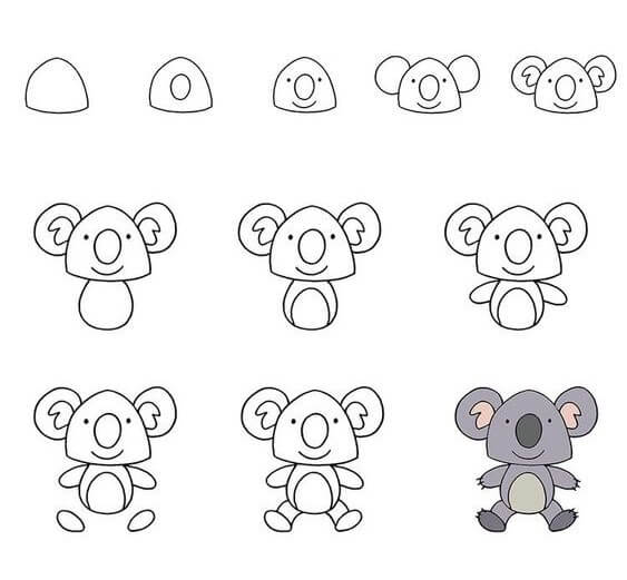 How to draw Koala idea (27)