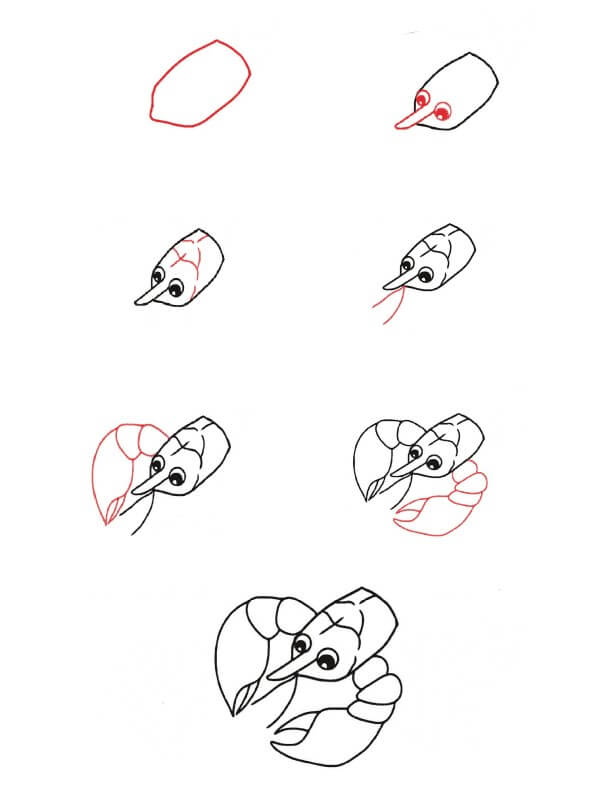 How to draw Lobster Head